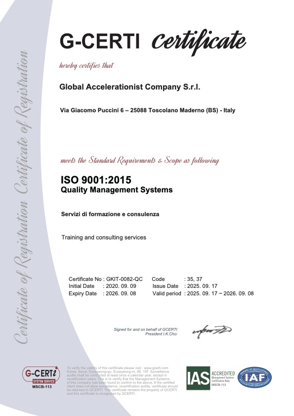ISO 9001:2015 Certificate